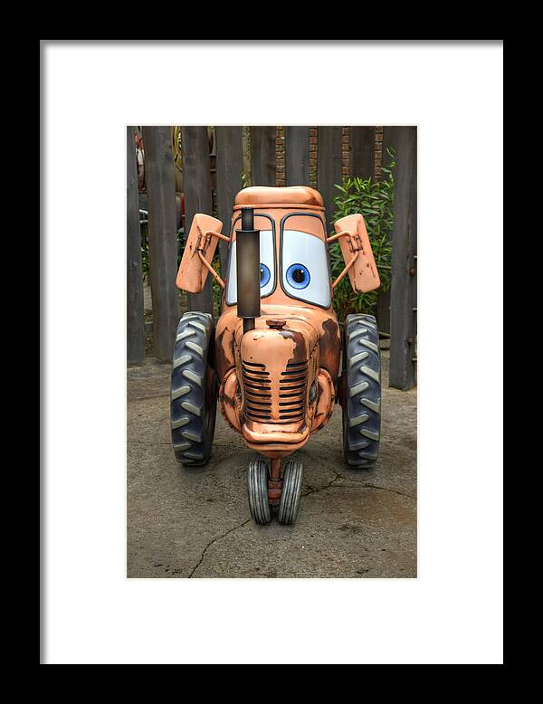 Tractor Framed Print featuring the photograph Mater's Tractor by Ricky Barnard