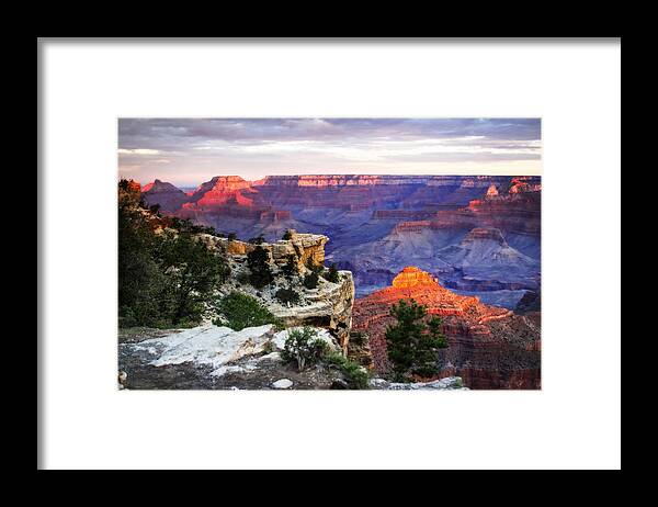 Color Framed Print featuring the photograph Mather Point -3 by Alan Hausenflock
