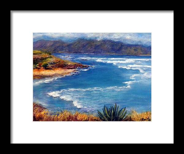 Maui Framed Print featuring the painting Maui North Shore by Hilda Vandergriff