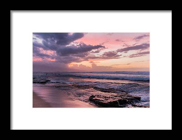 Maui Framed Print featuring the photograph Maui Sunset by Chuck Jason