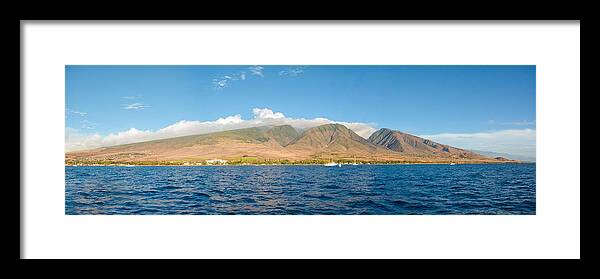 Hawaii Framed Print featuring the photograph Maui's Southern Mountains  by Lars Lentz