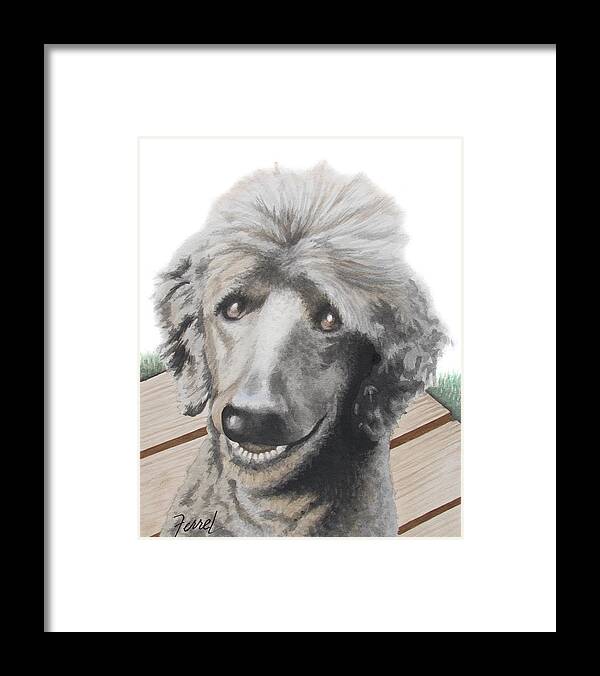 Dog Framed Print featuring the painting Max by Ferrel Cordle