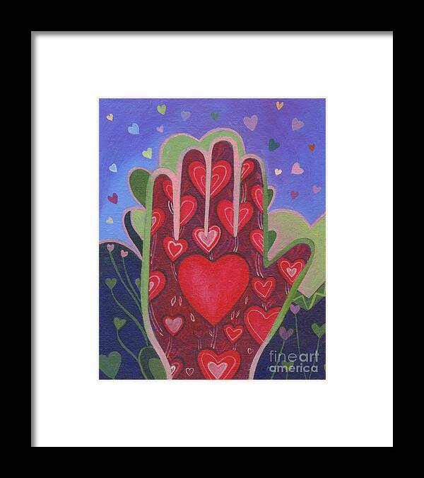 Love Framed Print featuring the painting May We Choose Love by Helena Tiainen