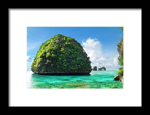 Andaman Sea Framed Print featuring the photograph Maya Bay Paradise - Thailand by Vito elefante