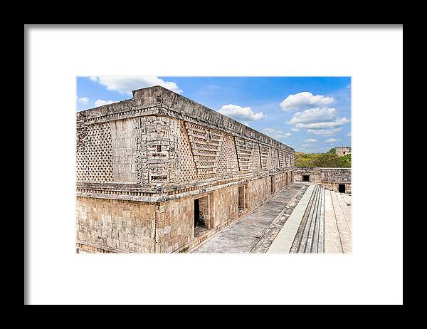Mayan Ruins Framed Print featuring the photograph Mayan Architecture at Uxmal by Mark Tisdale