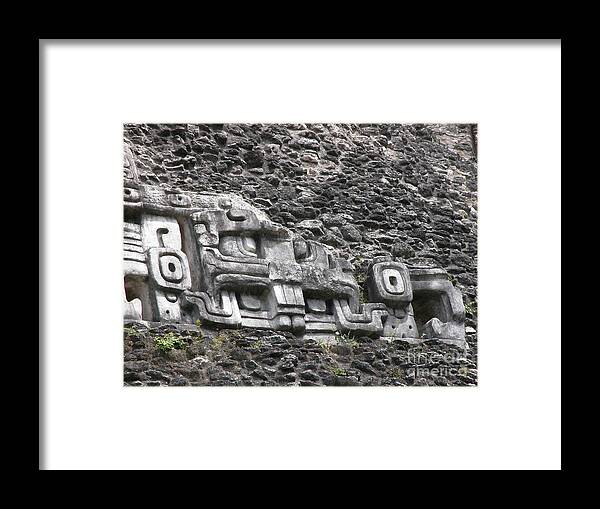 Mayan Framed Print featuring the photograph Mayan Hieroglyphics by Jim Goodman