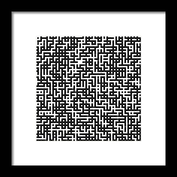  Framed Print featuring the digital art Maze by Coal