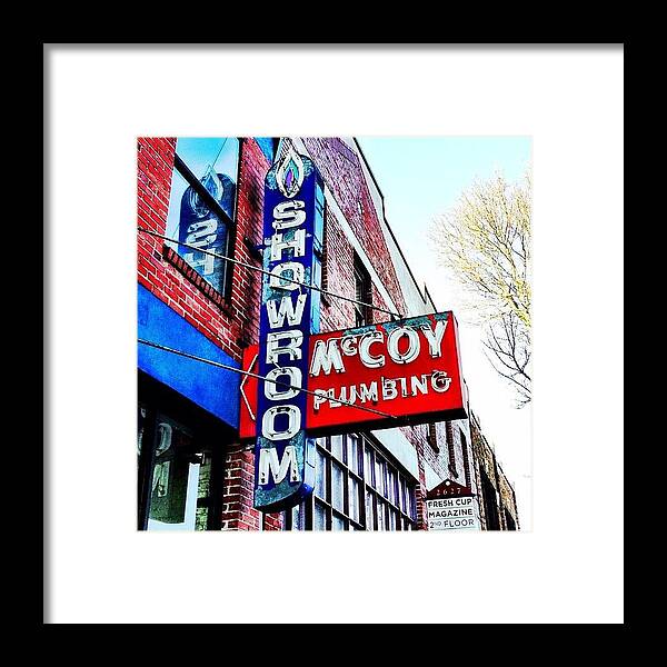  Framed Print featuring the photograph Mccoy Plumbing Off Mlk In Portland, Or by Jon Kraft