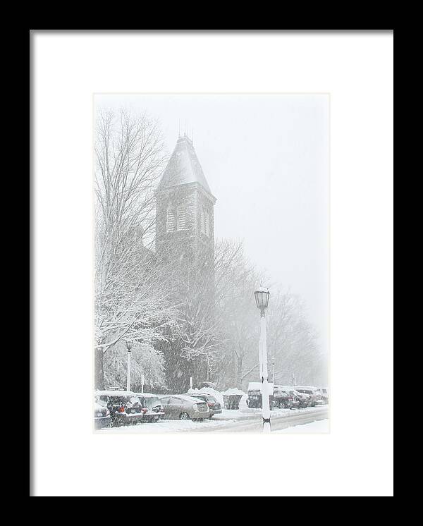 Cornell Framed Print featuring the photograph McGraw Hall in Winter by Monroe Payne
