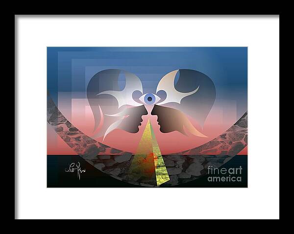 Me And You Framed Print featuring the digital art Me And You And Our Dreams by Leo Symon