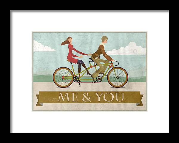 Bike Framed Print featuring the digital art Me and You Bike by Andy Scullion