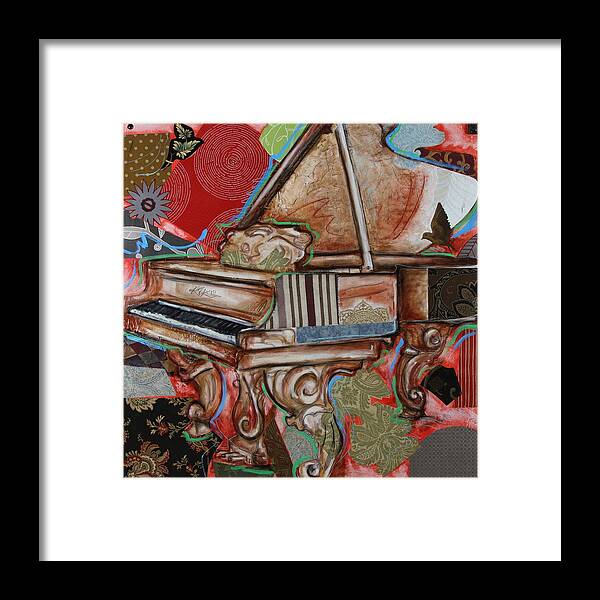Piano Art Framed Print featuring the mixed media Me the Piano by Katia Von Kral