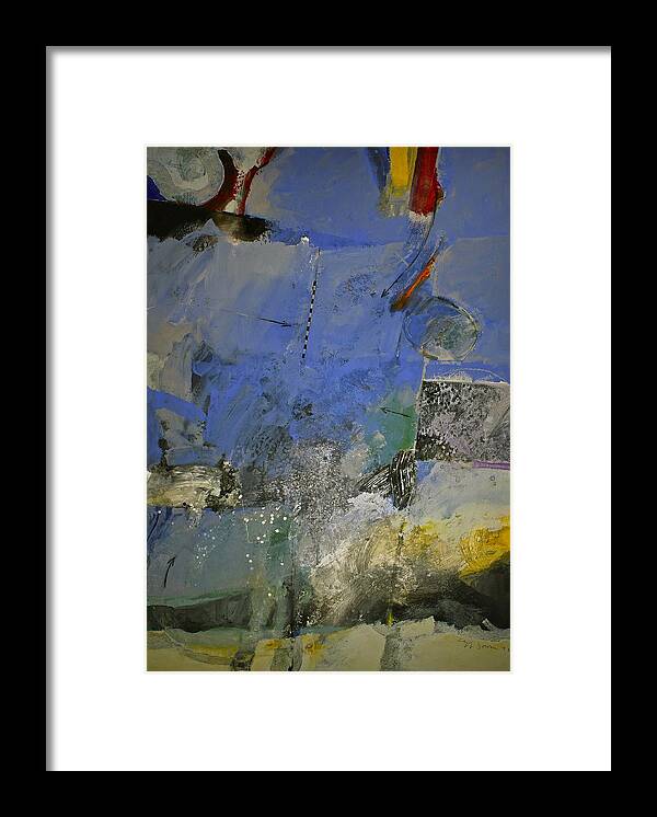 Abstract Painting Framed Print featuring the painting Meatier Illogical Cold Front by Cliff Spohn