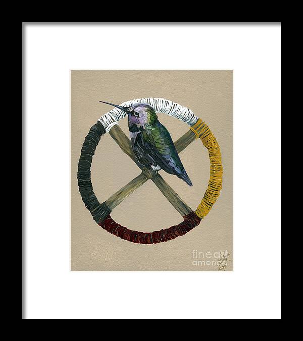 Medicine Wheel Framed Print featuring the painting Medicine Wheel by J W Baker