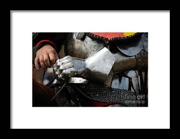 Glove Framed Print featuring the photograph Medieval Faire Ready To Ride by Vivian Christopher