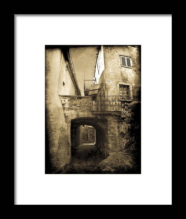 Pictorial Framed Print featuring the photograph Medieval Croatia by Jennifer Wright