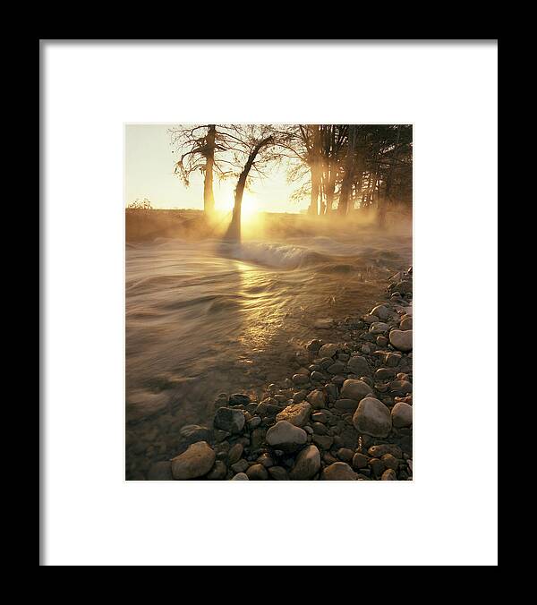 Medina River Framed Print featuring the photograph Medina River at Sunrise by Mark Langford