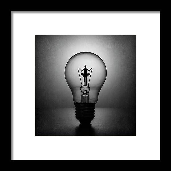 Bw Framed Print featuring the photograph Meditation. The Inner Light. by Victoria Ivanova