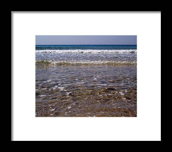 Mediterranean Framed Print featuring the photograph Mediterranean Sea Clear Water by Rita Adams