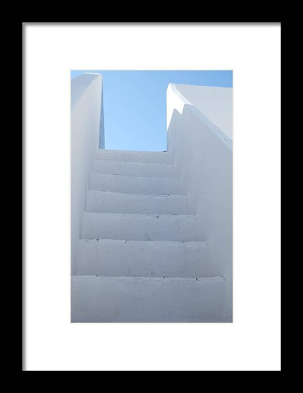 Mediterranean Framed Print featuring the photograph Mediterranean Staircase by Angelo DeVal