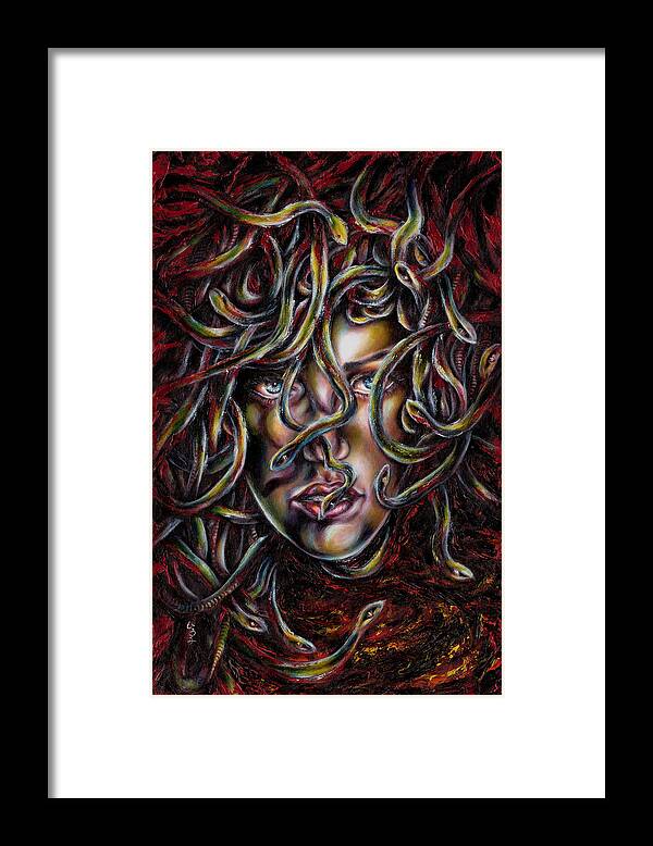 Medusa Framed Print featuring the painting Medusa No. three by Hiroko Sakai
