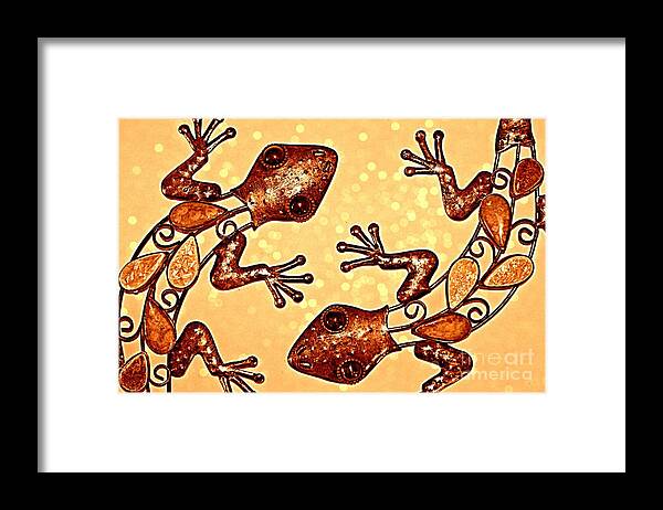  Framed Print featuring the photograph Meet The Geckos by Clare Bevan