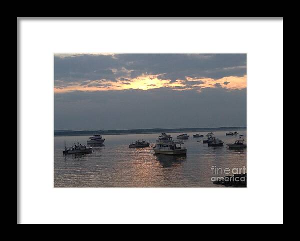 Boats Framed Print featuring the photograph Meeting by Deena Withycombe