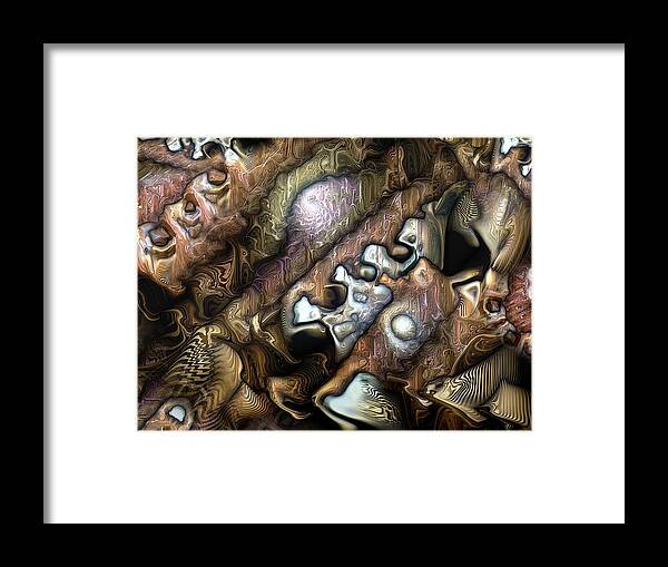 Abstract Framed Print featuring the digital art Melodramatic Melange by Casey Kotas