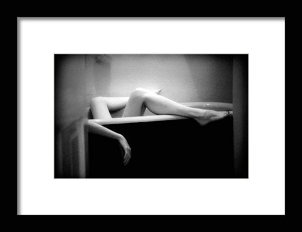 Female Nude Framed Print featuring the photograph Melting by Lindsay Garrett