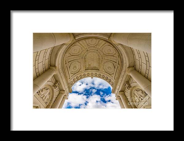 Memorial Amphitheater Framed Print featuring the photograph Memorial Amphitheater Arlington National Cemetery by Gary Whitton