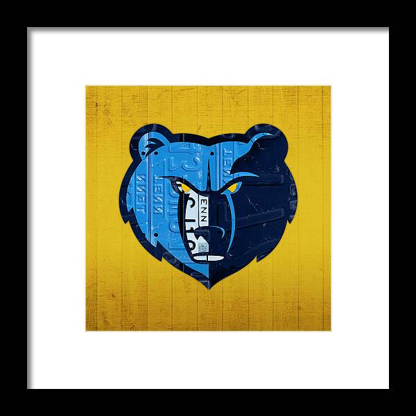 Memphis Grizzlies Basketball Team Retro Logo Vintage Recycled Tennessee  License Plate Art Women's T-Shirt by Design Turnpike - Pixels