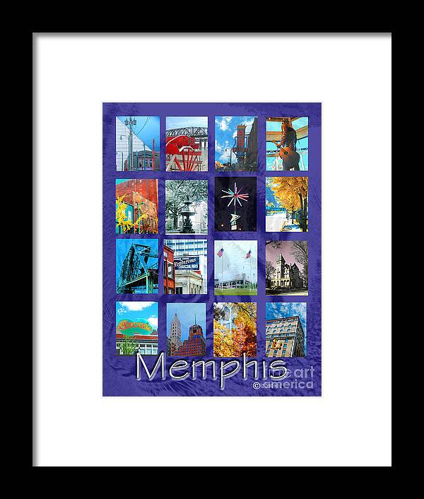 Memphis Framed Print featuring the digital art Memphis by Lizi Beard-Ward