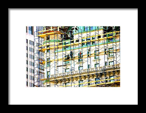 All Products Framed Print featuring the photograph Men At Work by Lorna Maza