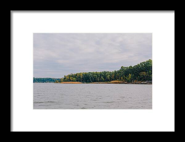 Men Framed Print featuring the photograph Men Fishing on Barren River Lake by Amber Flowers