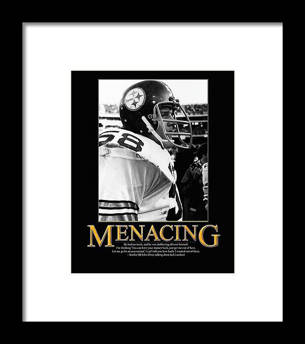 Retro Images Archive Framed Print featuring the photograph Menacing Jack Lambert by Retro Images Archive