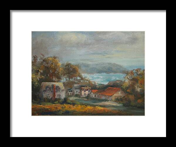 California Framed Print featuring the painting Mendocino Evening by Edward White