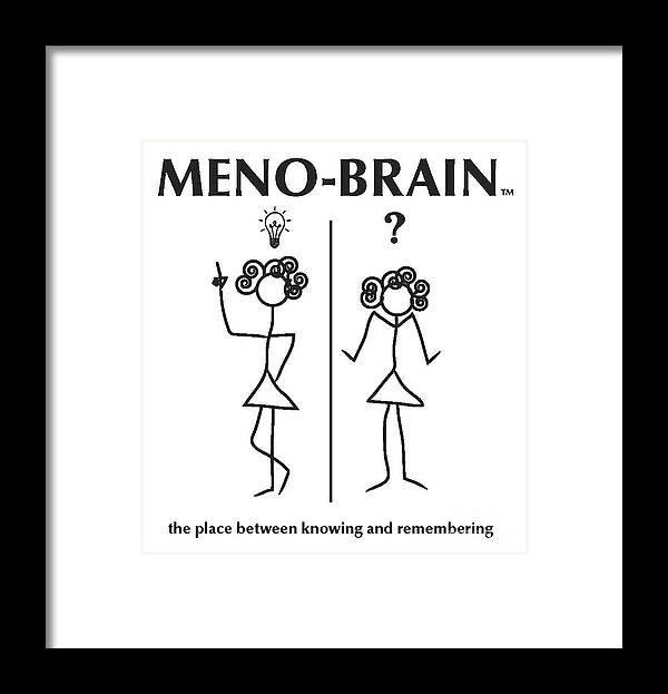 Illustration Framed Print featuring the photograph Meno-Brain by Anita Adams
