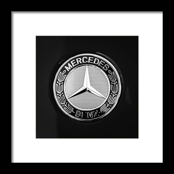 Mercedes-benz 6.3 Gullwing Emblem Framed Print featuring the photograph Mercedes-Benz 6.3 Gullwing Emblem by Jill Reger