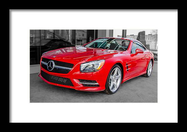 Automobile Framed Print featuring the photograph Mercedes SL550  7D01718 by Guy Whiteley