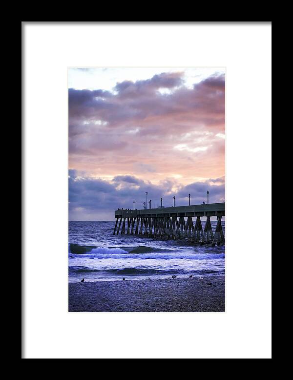 Color Framed Print featuring the photograph Mercer's Pier -3 by Alan Hausenflock