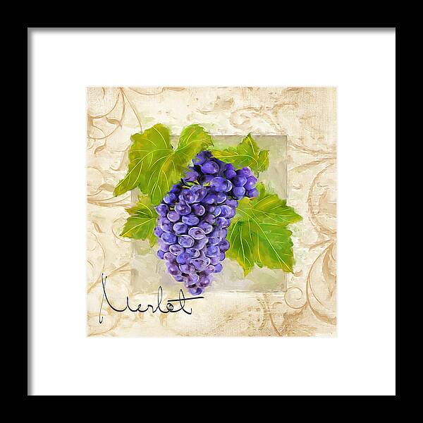 Wine Framed Print featuring the painting Merlot by Lourry Legarde