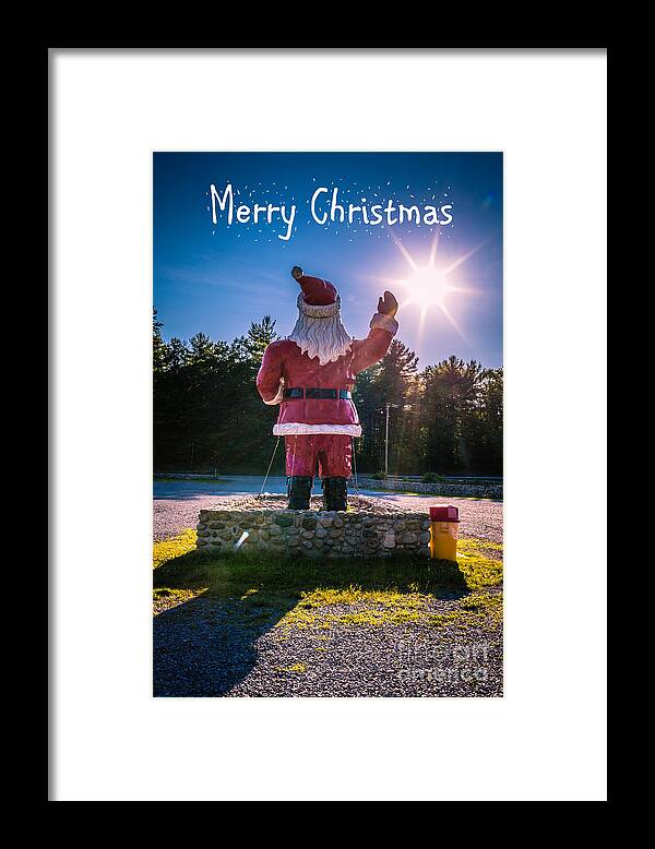 2014 Framed Print featuring the photograph Merry Christmas Santa Claus Greeting Card by Edward Fielding