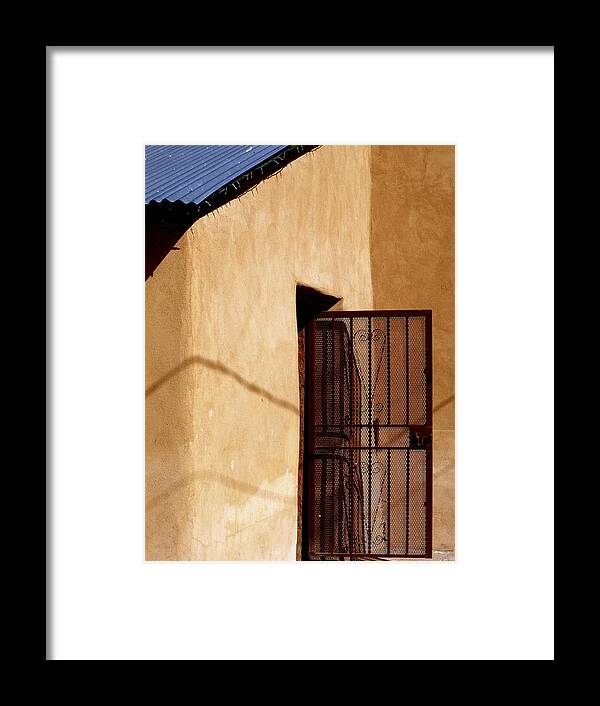 Southwest Framed Print featuring the photograph Mesh Door by Barbara Dolny-Bombar