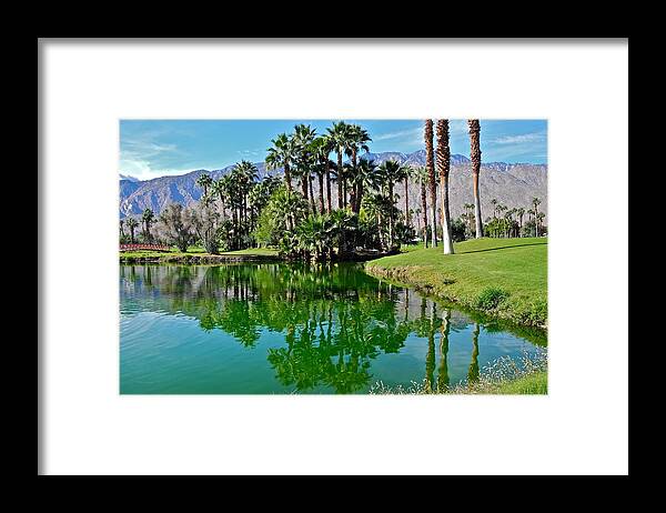 Golf Courses Framed Print featuring the photograph Mesquite Country Club Lake by Kirsten Giving