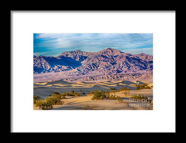 Landscape Framed Print featuring the photograph Mesquite Dunes And Mountains by Mimi Ditchie