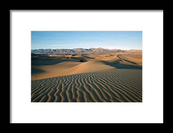  Deserts Framed Print featuring the photograph Mesquite Dunes by Darren Bradley