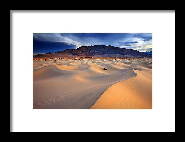 Death Valley Framed Print featuring the photograph Mesquite Gold by Darren White