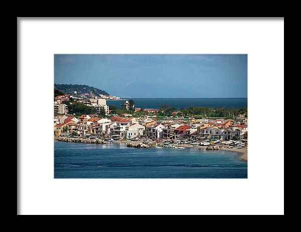Water's Edge Framed Print featuring the photograph Messina Port Area by Mitch Diamond