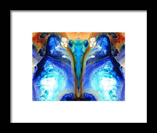 Abstract Framed Print featuring the painting Metamorphosis - Abstract Art By Sharon Cummings by Sharon Cummings