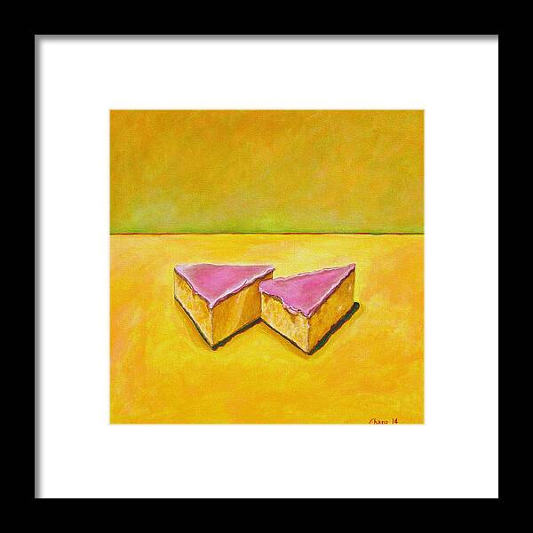  Framed Print featuring the painting Mexican pink cake by Manny Chapa